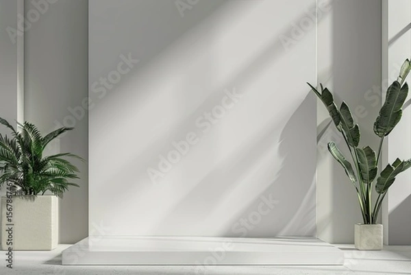 Obraz High Detail Visual of Trade Show Display Mockup Front View