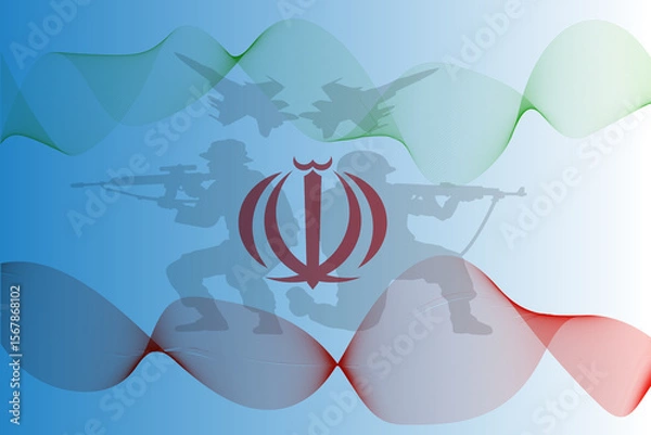 Obraz Flag of Iran. flag of republic islam iran.