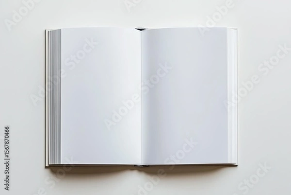 Obraz Detailed Image of Blank White Book Template on White Background