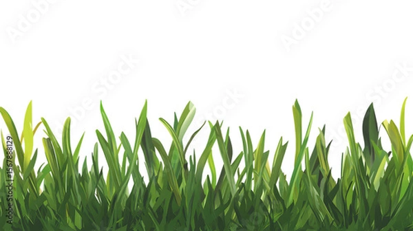 Obraz green grass isolated on white background