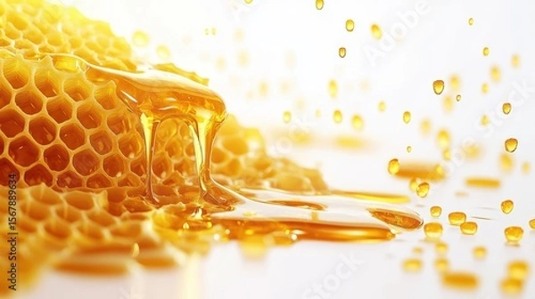 Obraz honeycomb with honey