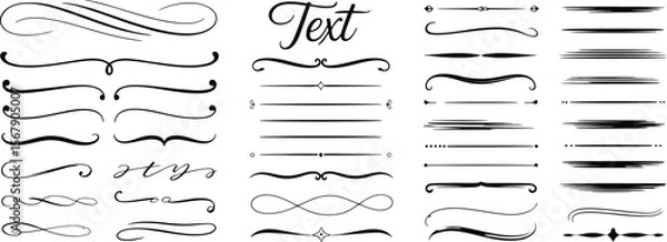 Fototapeta vector set of hand drawn arrows