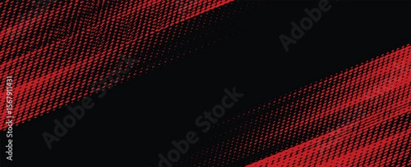 Fototapeta Halftone dots red and blue color pattern gradient grunge texture background. Dot pop art comic sport style vector illustration. grunge vector dots