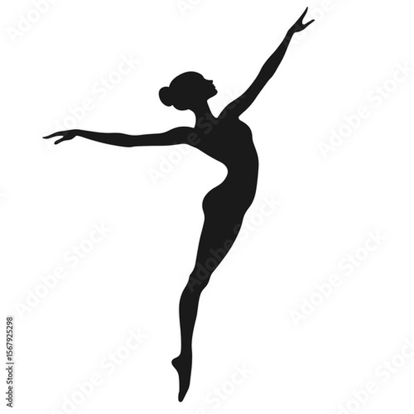 Obraz Silhouette of a graceful ballerina, expression of art and dance, perfect for performance-related themes