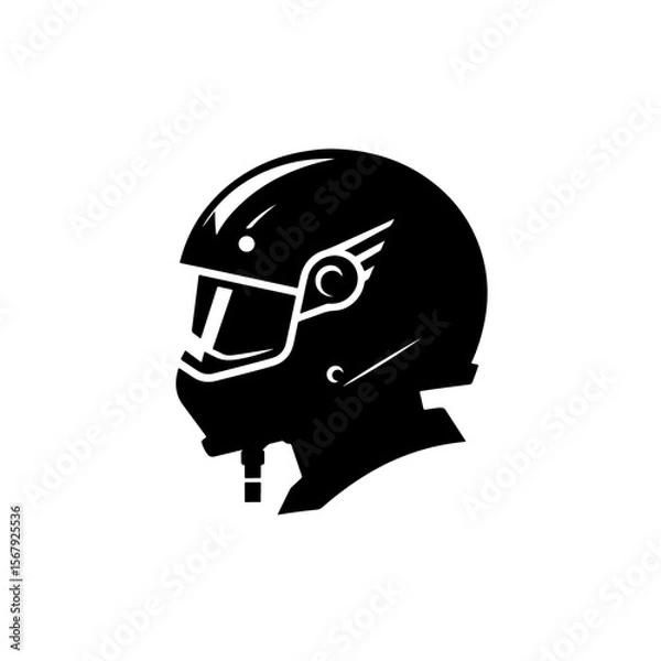 Obraz helmet Silhouette, helmet vector