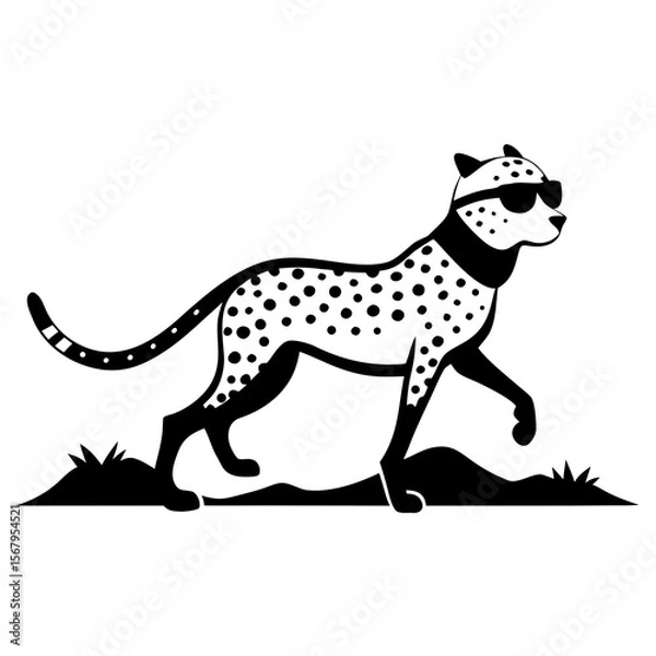 Fototapeta cheetah vector illustration
