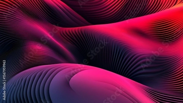 Obraz Abstract wavy colorful design