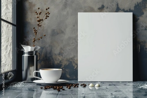 Fototapeta Flawless Visual of Vertical Poster Template for Coffee