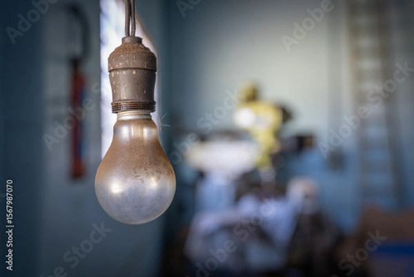 Obraz Halogen lamp turned off, in a blurred background