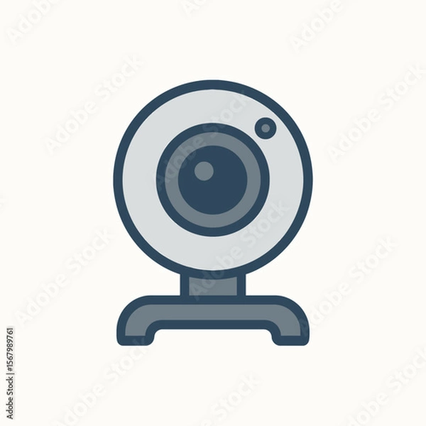 Fototapeta Modern Webcam Icon for Digital Communication
