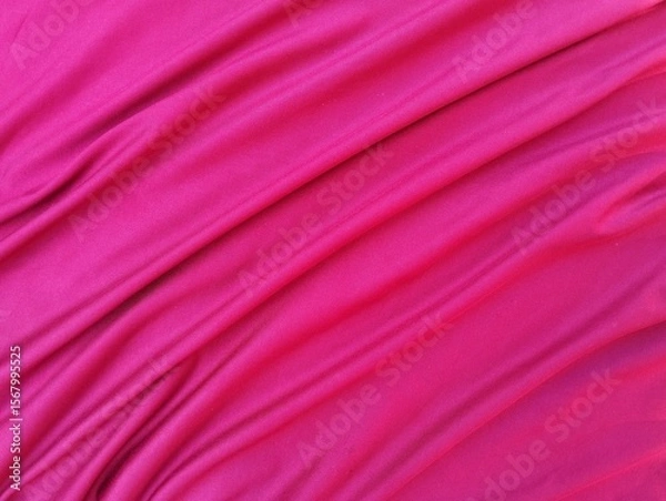 Fototapeta Abstrack red silk wavy fabric texture background 