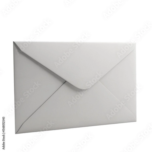 Obraz Plain white envelope closed isolates on a transparent background