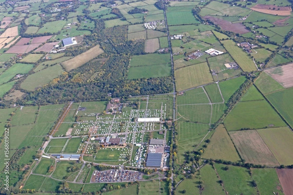 Fototapeta Aerial view of the three counties showground, Worcester	