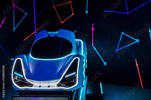Obraz interior in the playroom with an interactive machine
