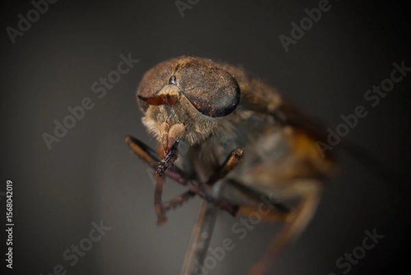 Obraz Zombie fly (mosquito sucking blood extreme macro).