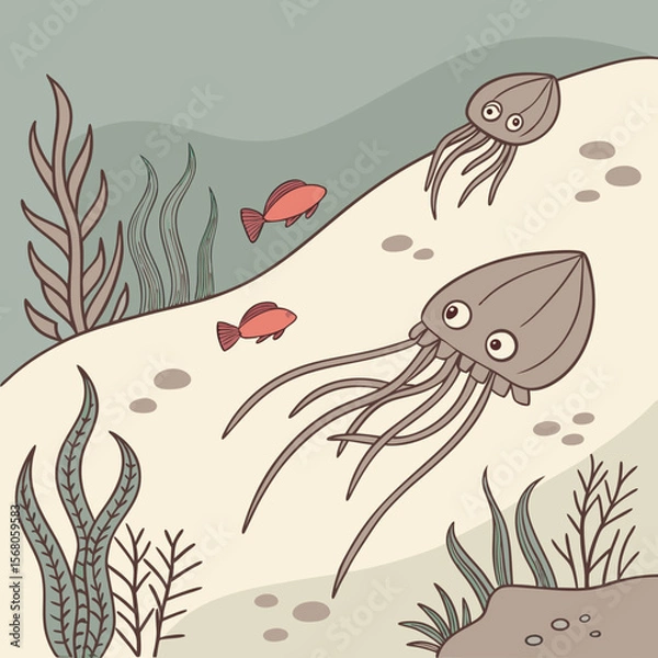 Fototapeta  omnivorous seafloor grazers