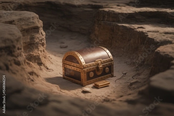 Obraz The concept of discovering treasures from underground