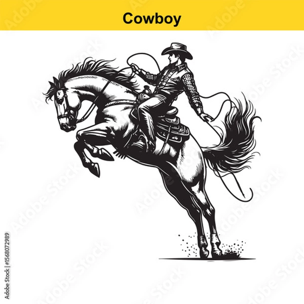 Obraz Modern vector cowboy.