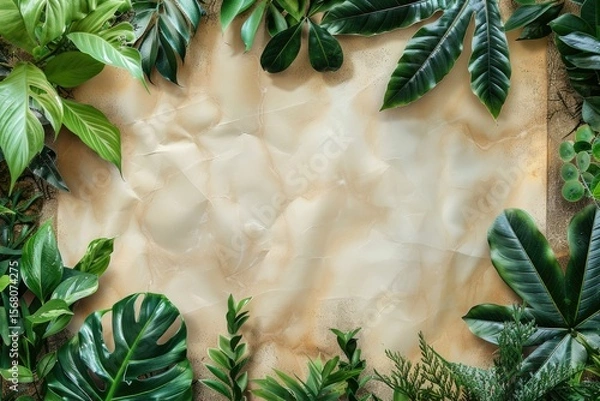 Obraz High Definition View of Different Plants and Sheet