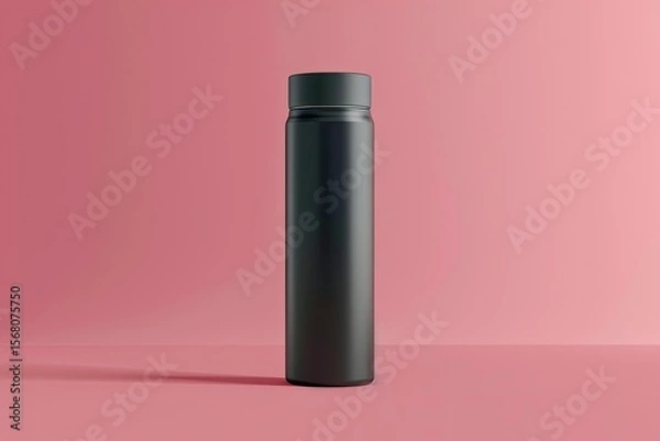 Obraz Vibrant Color Image of Thermal Flask Mockup Front View