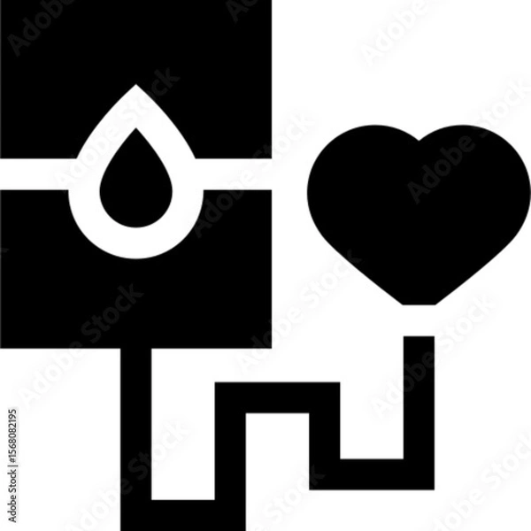 Fototapeta Minimalist line icon of a donation hand with a heart, symbolizing charity, giving, and humanitarian support. Ideal for nonprofit campaigns, crowdfunding platforms, social impact apps, volunteering pro