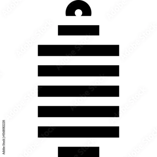 Fototapeta Minimalist line icon of a lamp, symbolizing home lighting, decor, and interior comfort. Ideal for smart home interfaces, furniture catalogs, lighting guides, home renovation blogs, and UI UX design. F