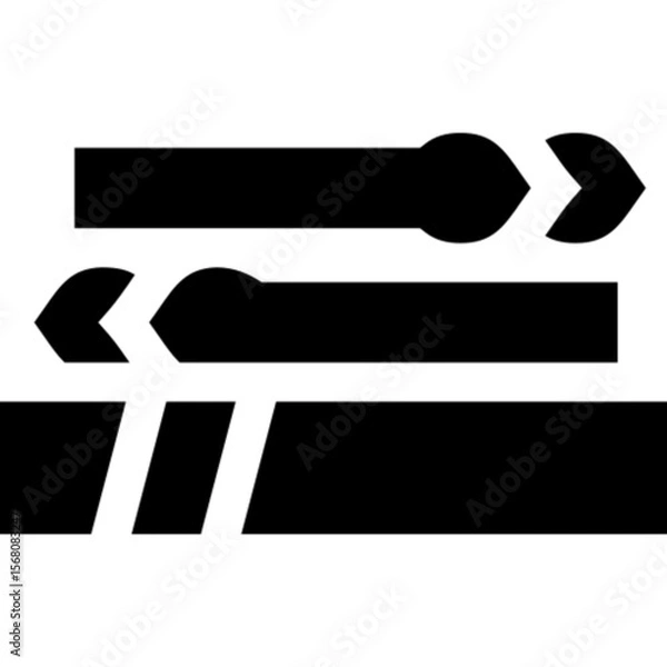 Fototapeta A clean and simple vector icon of asparagus spears in a minimal line art style. Perfect for food-related apps, restaurant menus, healthy eating designs, organic product branding, nutrition icons, and 