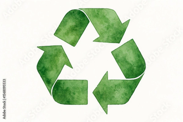 Obraz recycle symbol on white background