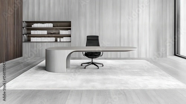 Obraz Modern Minimalist Office Interior Design