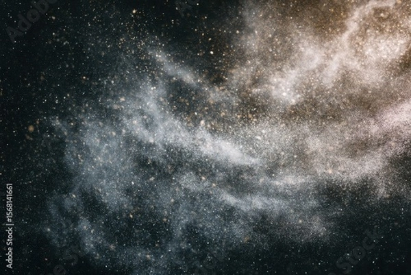 Fototapeta Elegant dust particles texture enriching vintage aesthetics for photography projects, ideal for grunge backgrounds and creative overlay applications in artistic design