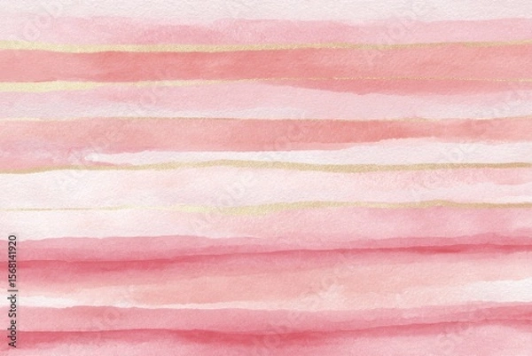 Fototapeta Soft pink watercolor stripe background for elegant interiors, chic decor, and artistic projects, ideal for trendy wallpaper, stylish stationery, and creative branding designs