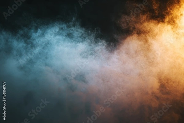 Fototapeta Misty fog and smoke overlays for atmospheric effects in creative projects and immersive designs