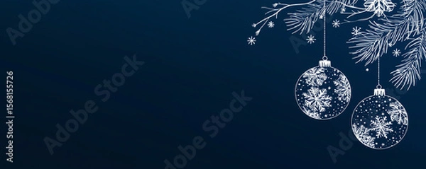 Obraz Minimalistic Merry Christmas card