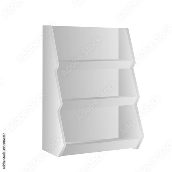 Obraz 3d 3 tier shelf mockup for product display