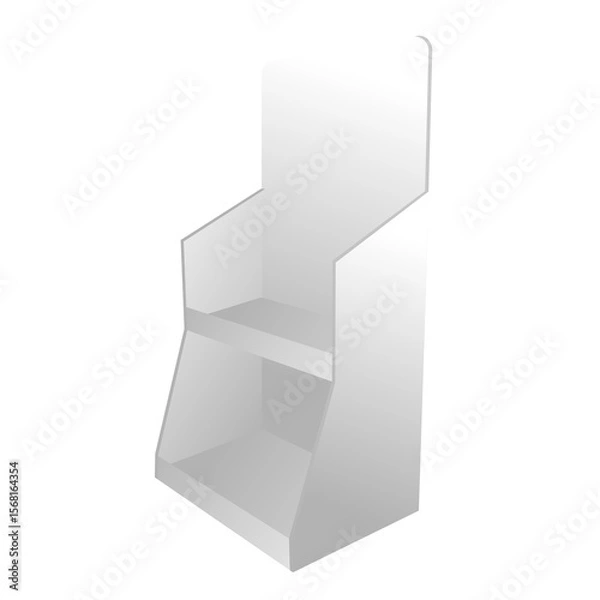 Obraz white empty shelf transparent background