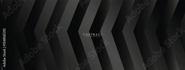 Fototapeta Dark black abstract background for presentation design. Simple black abstract banner background