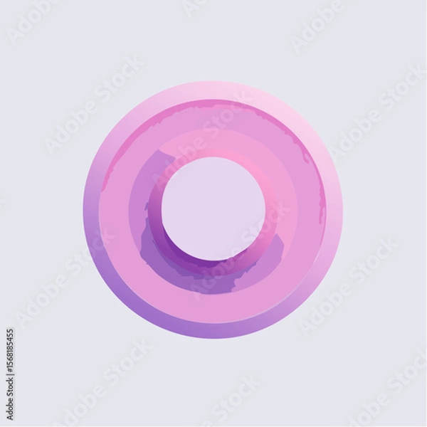 Fototapeta vector illustration of a pink and white circle