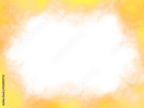 Fototapeta Yellow mist or golden dust spreading around the empty space in the center, transparent background illustration used as a graphic design element and more.