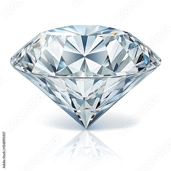 Obraz diamond on white background
