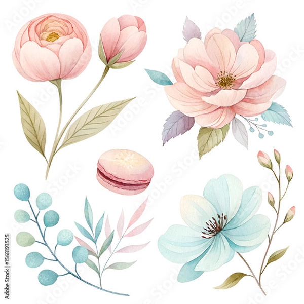 Obraz seamless pattern with pink flowers