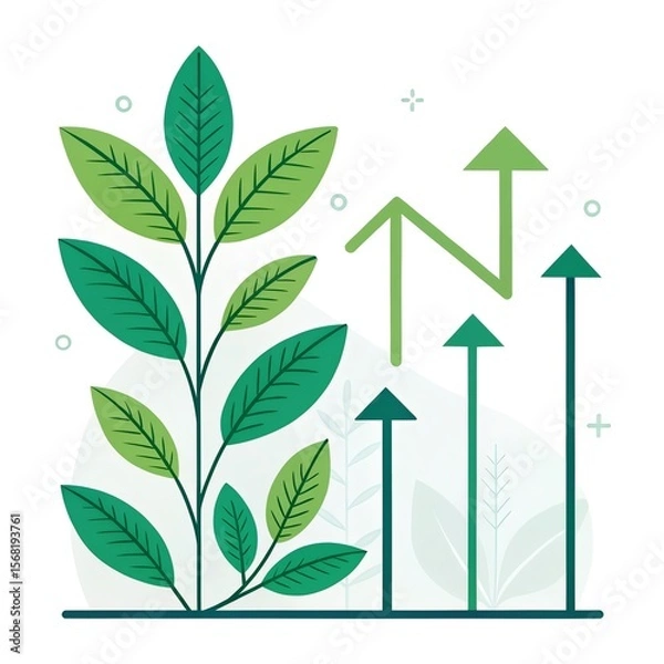 Obraz green tree with green leaves