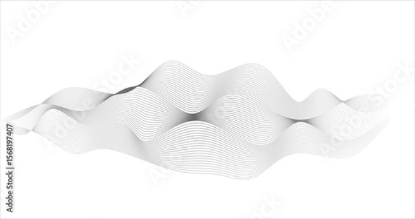 Fototapeta Abstract background with sound waves Vector illustration for Telecommunication technology and Scientific