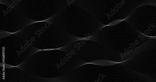 Fototapeta Abstract background with wavy particle lines Grid Texture Design