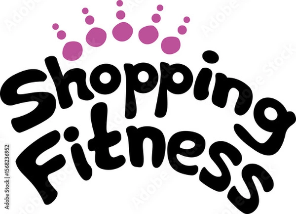 Obraz Shopping Queen Text Design.