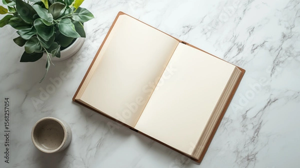 Fototapeta Open Book with Blank Pages