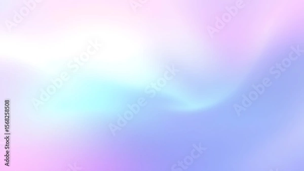 Obraz Futuristic holographic gradient background with iridescent pastel waves, embodying a soft vaporwave aesthetic.