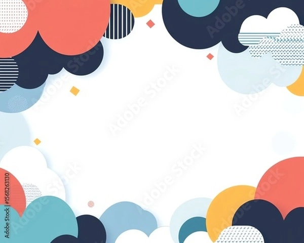Obraz Set of flat style abstract modern backgrounds for text