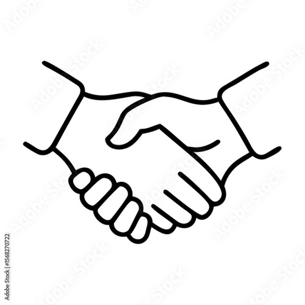 Obraz handshake icon vector illustration