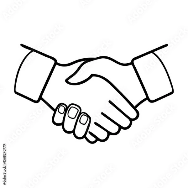 Obraz handshake isolated on white background