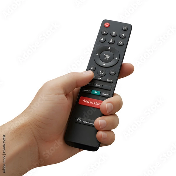 Obraz hand holding remote control ,PNG,